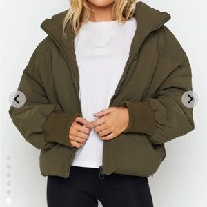 Brand New beginning boutique Khaki puffer Jacket